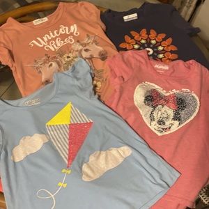 Bundle of Girls Short Sleeve Shirts Size 6-6X